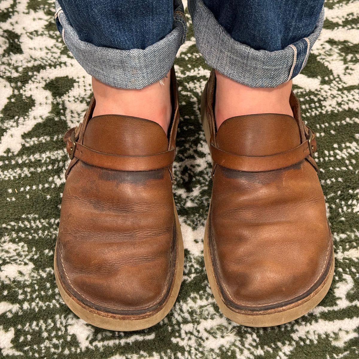 Photo by missouridenimdad on June 30, 2024 of the Oak Street Bootmakers Country Loafer in Horween Natural Chromexcel.