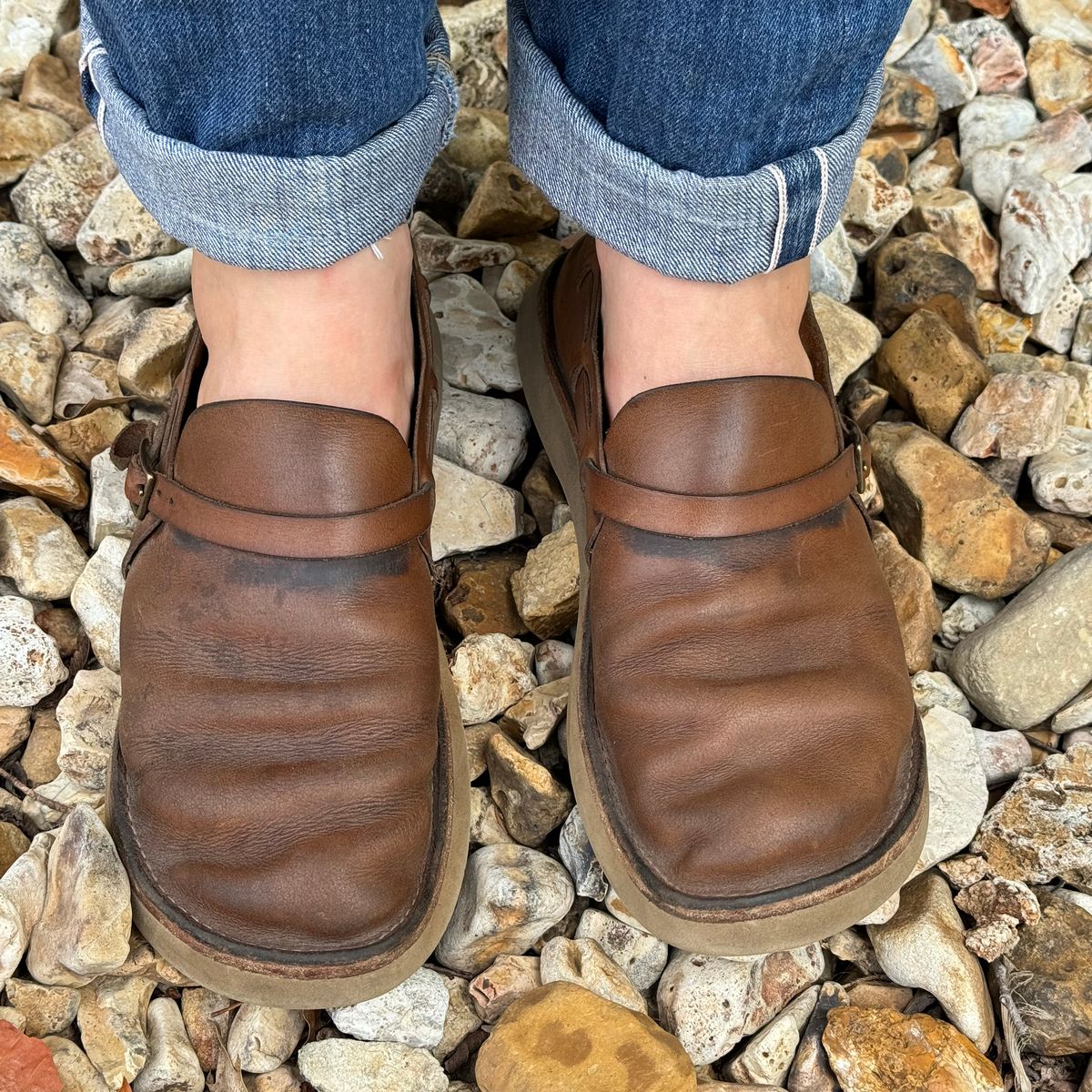 Photo by missouridenimdad on June 30, 2024 of the Oak Street Bootmakers Country Loafer in Horween Natural Chromexcel.