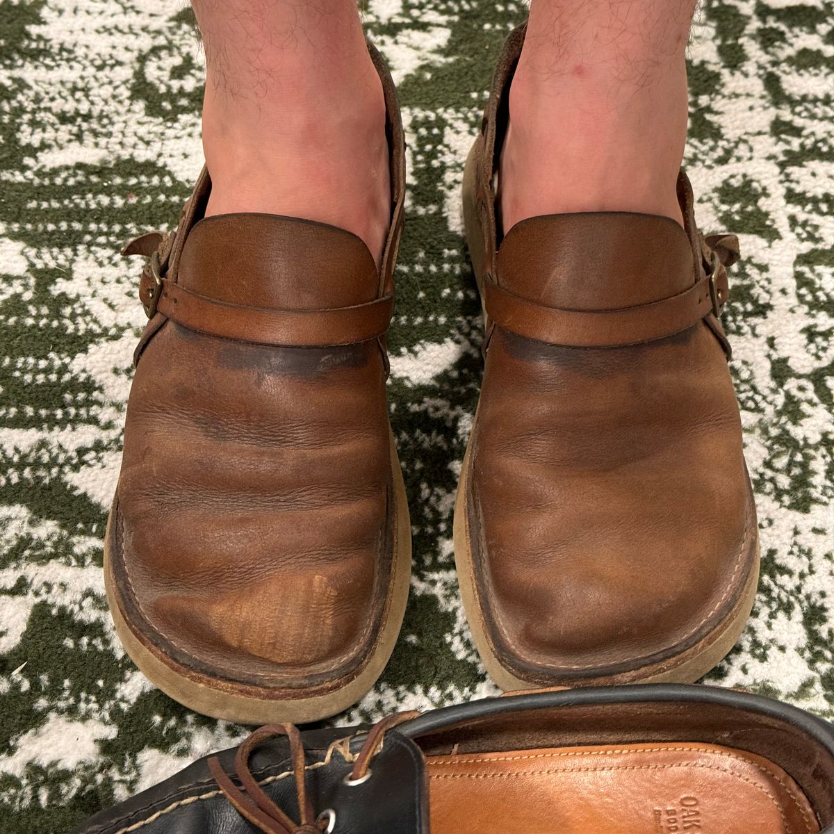 Photo by missouridenimdad on July 2, 2024 of the Oak Street Bootmakers Country Loafer in Horween Natural Chromexcel.