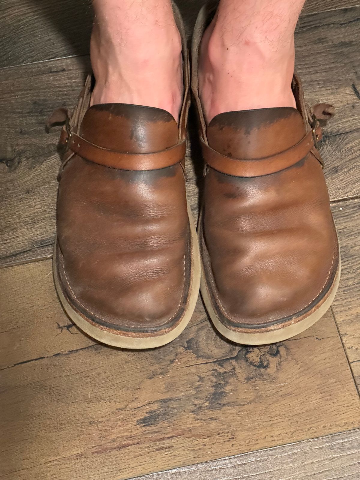 Photo by missouridenimdad on July 5, 2024 of the Oak Street Bootmakers Country Loafer in Horween Natural Chromexcel.