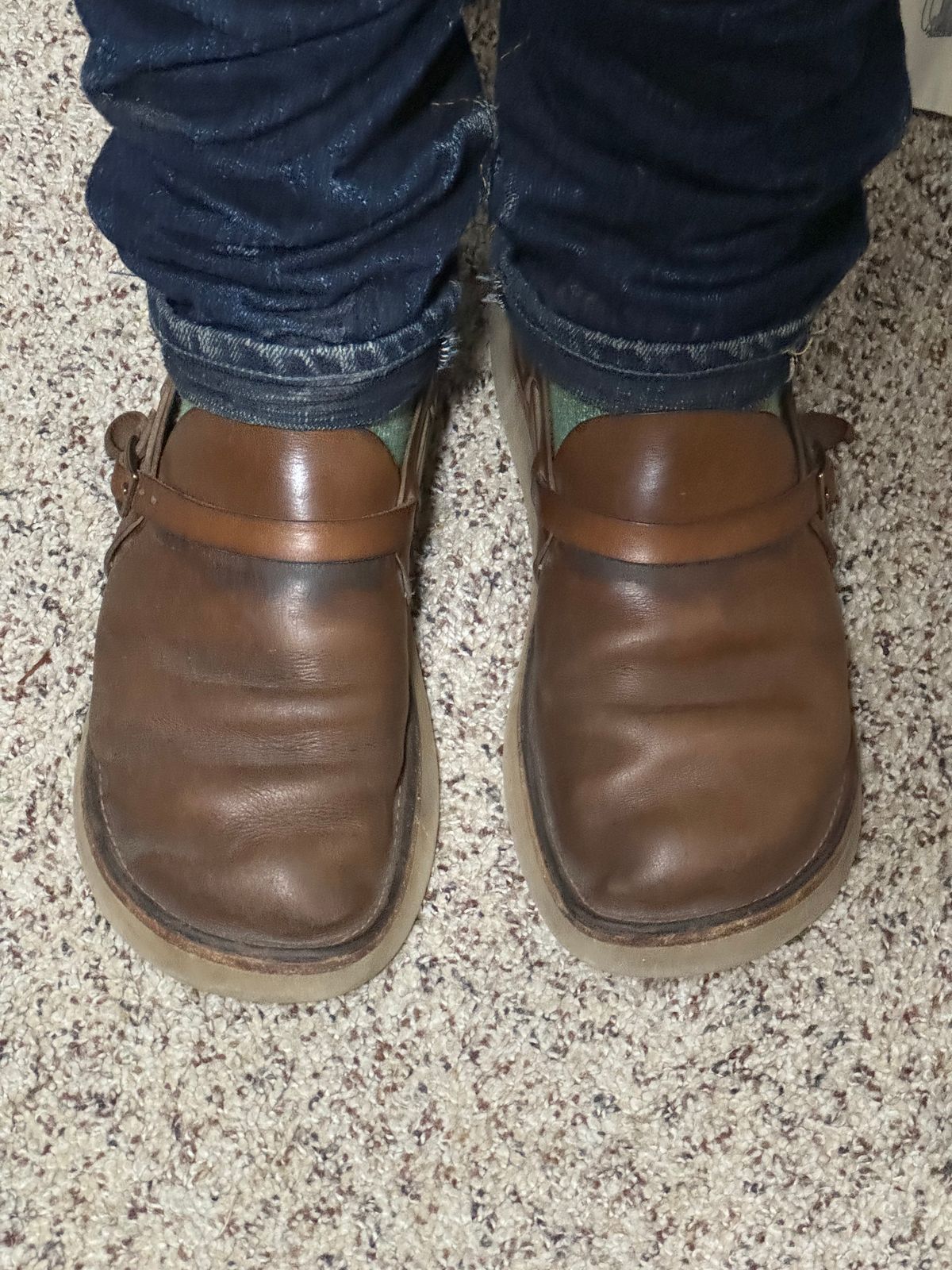 Photo by missouridenimdad on July 11, 2024 of the Oak Street Bootmakers Country Loafer in Horween Natural Chromexcel.