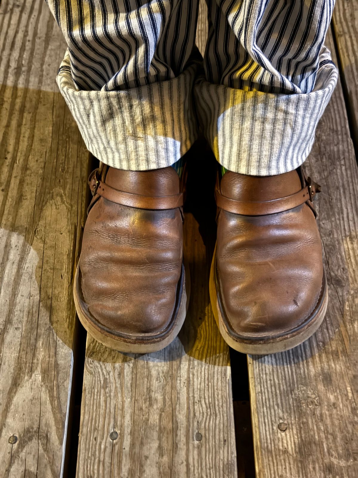 Photo by missouridenimdad on July 12, 2024 of the Oak Street Bootmakers Country Loafer in Horween Natural Chromexcel.