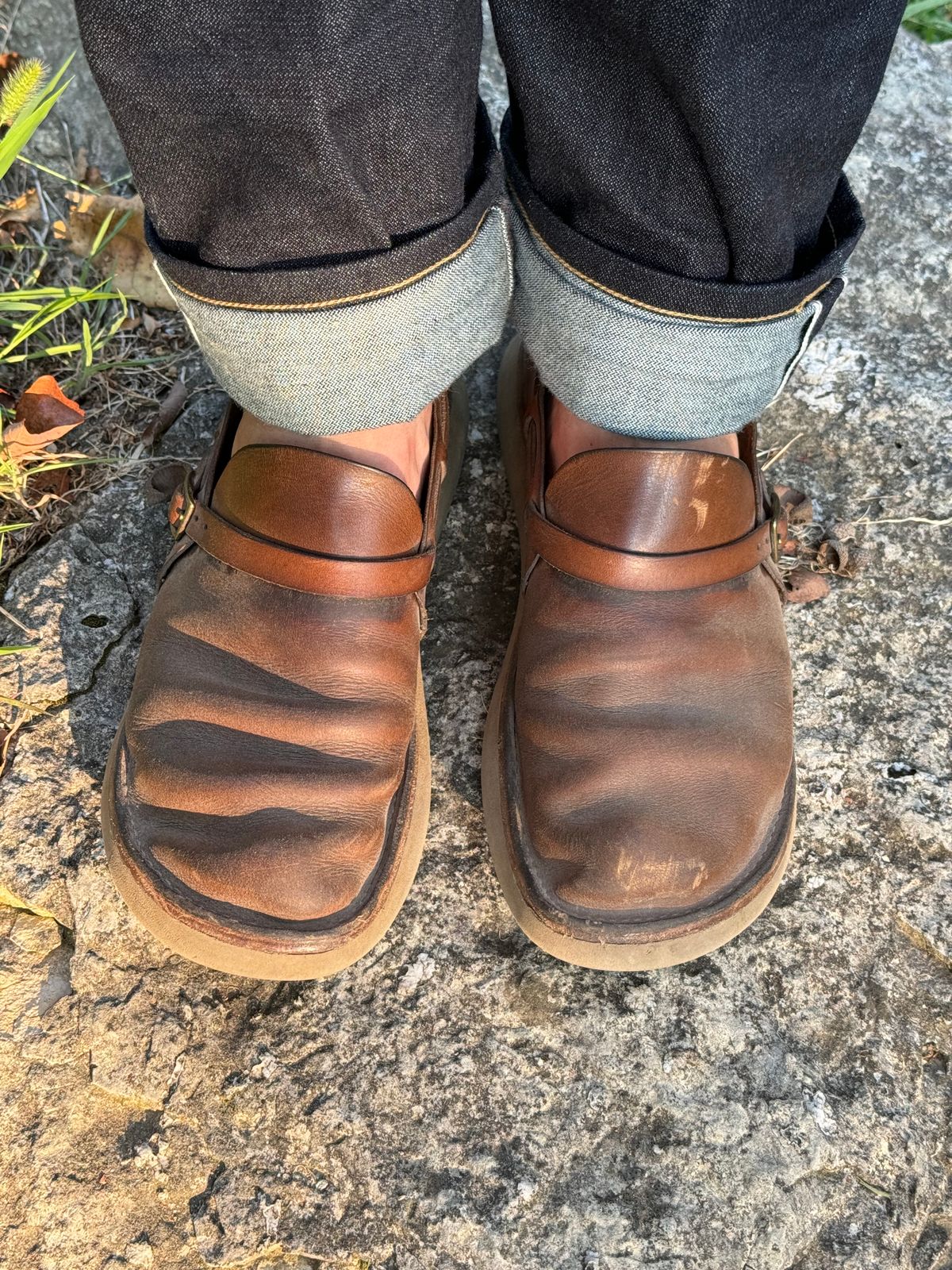 Photo by missouridenimdad on August 5, 2024 of the Oak Street Bootmakers Country Loafer in Horween Natural Chromexcel.