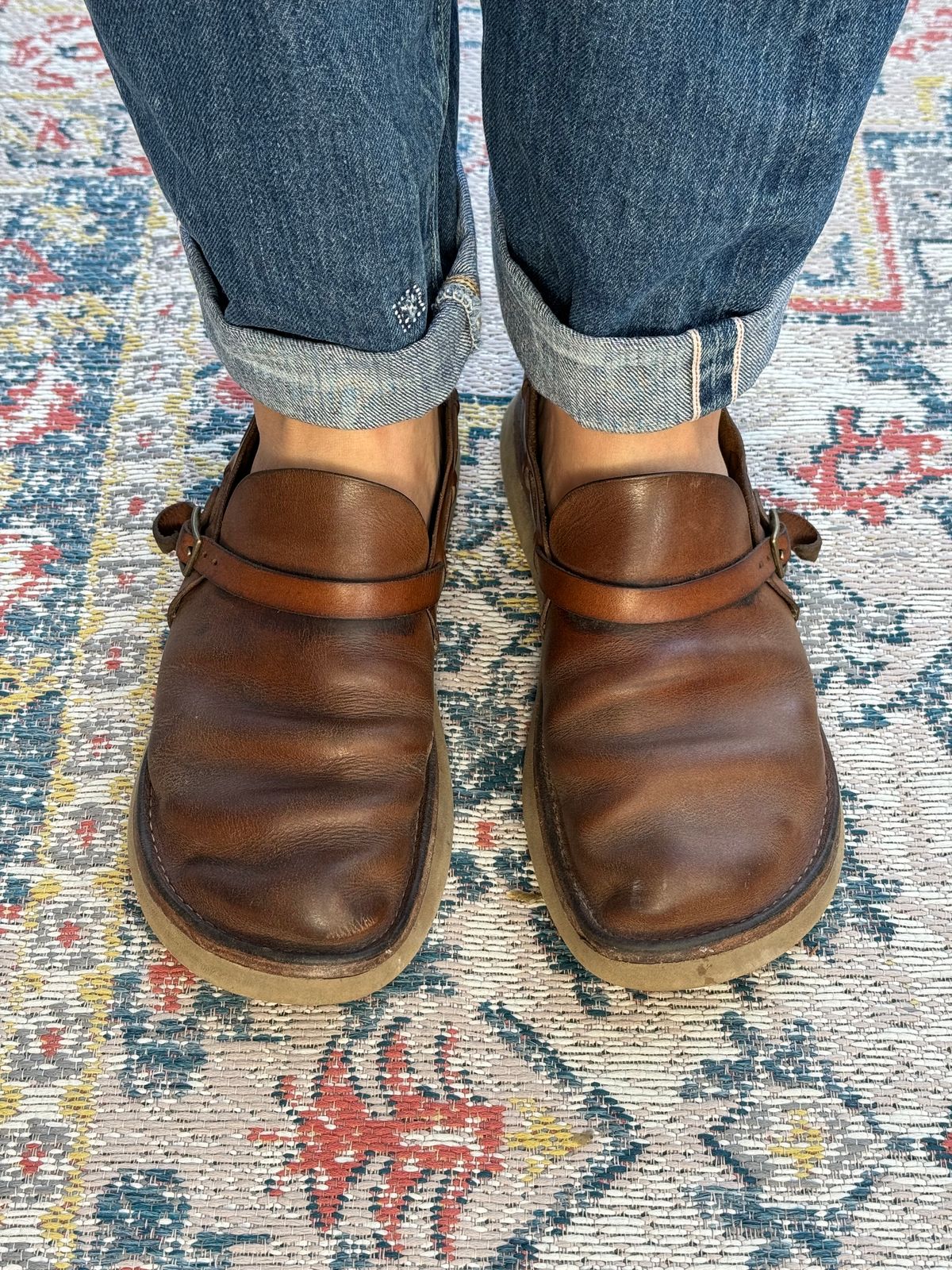 Photo by missouridenimdad on August 10, 2024 of the Oak Street Bootmakers Country Loafer in Horween Natural Chromexcel.