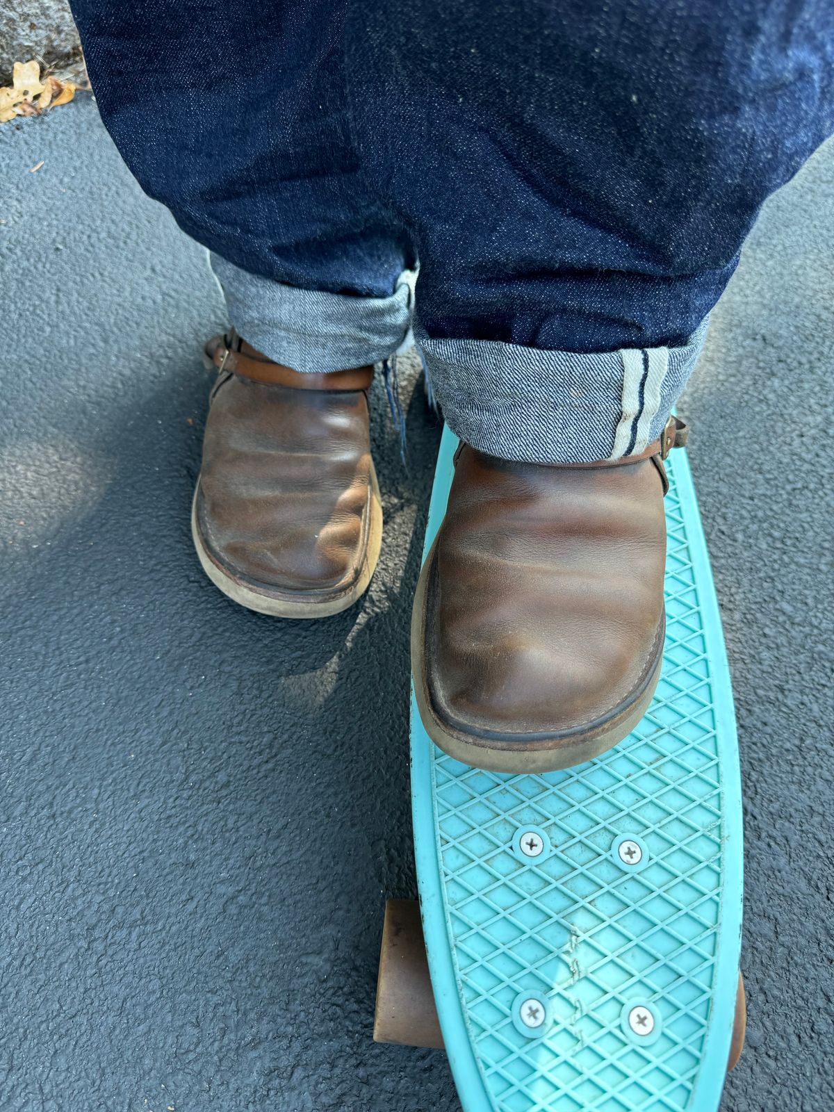 Photo by missouridenimdad on August 19, 2024 of the Oak Street Bootmakers Country Loafer in Horween Natural Chromexcel.