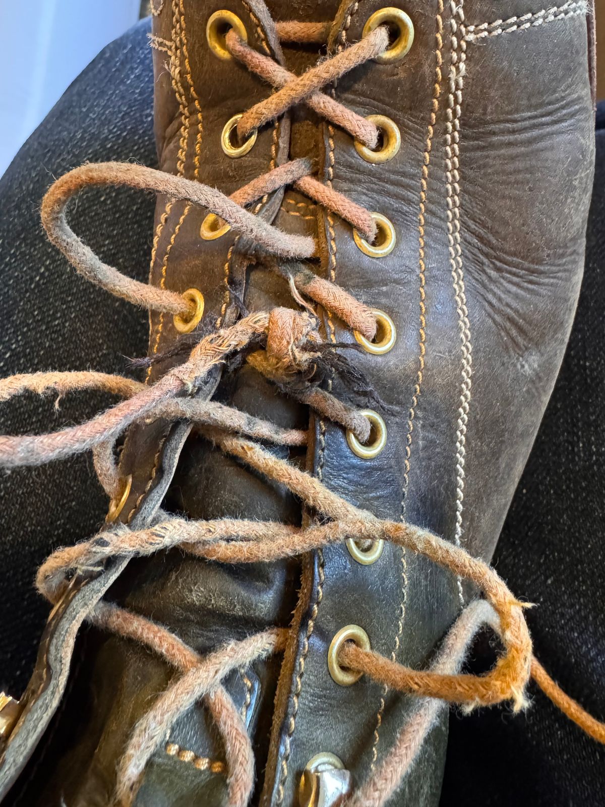 Photo by missouridenimdad on November 28, 2025 of the Fortis Boots Harker Leather GMTO Wukong Monkey Boot in Badalassi Carlo Oliva Pueblo.