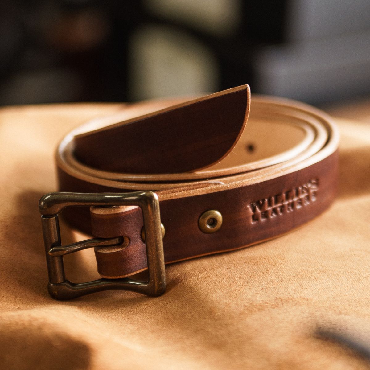 Photo by mjig76 on October 1, 2025 of the Willie's Handmade Boots Señor Belt in Unknown Natural Veg Tan.