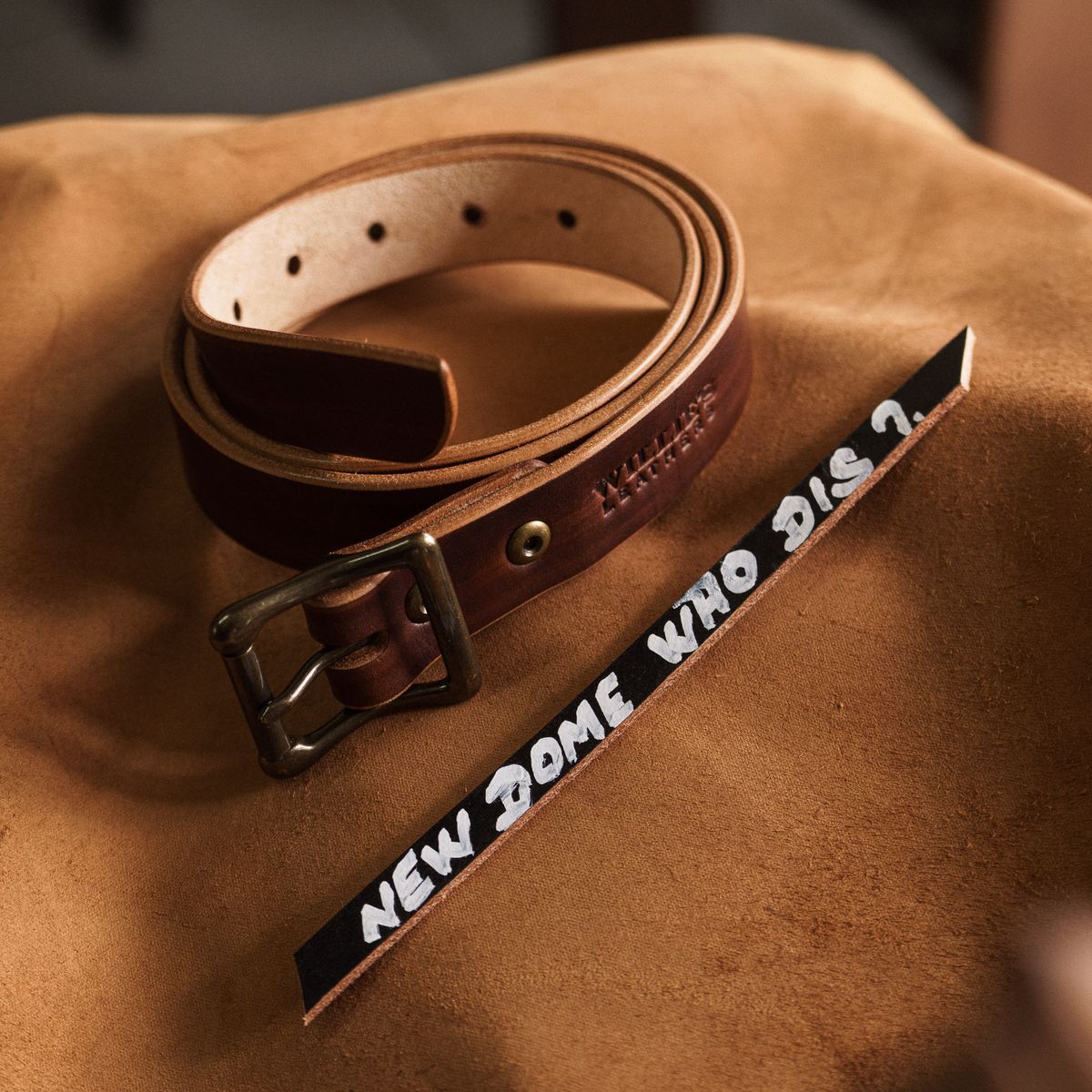 Photo by mjig76 on October 1, 2025 of the Willie's Handmade Boots Señor Belt in Unknown Natural Veg Tan.