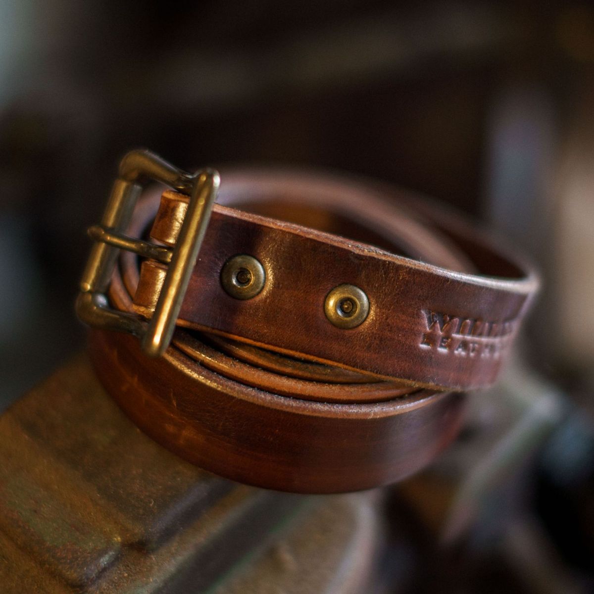 Photo by mjig76 on January 3, 2026 of the Willie's Handmade Boots Señor Belt in Unknown Natural Veg Tan.