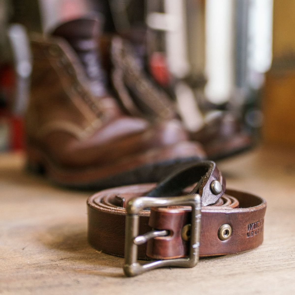 Photo by mjig76 on March 3, 2026 of the Willie's Handmade Boots Señor Belt in Unknown Natural Veg Tan.