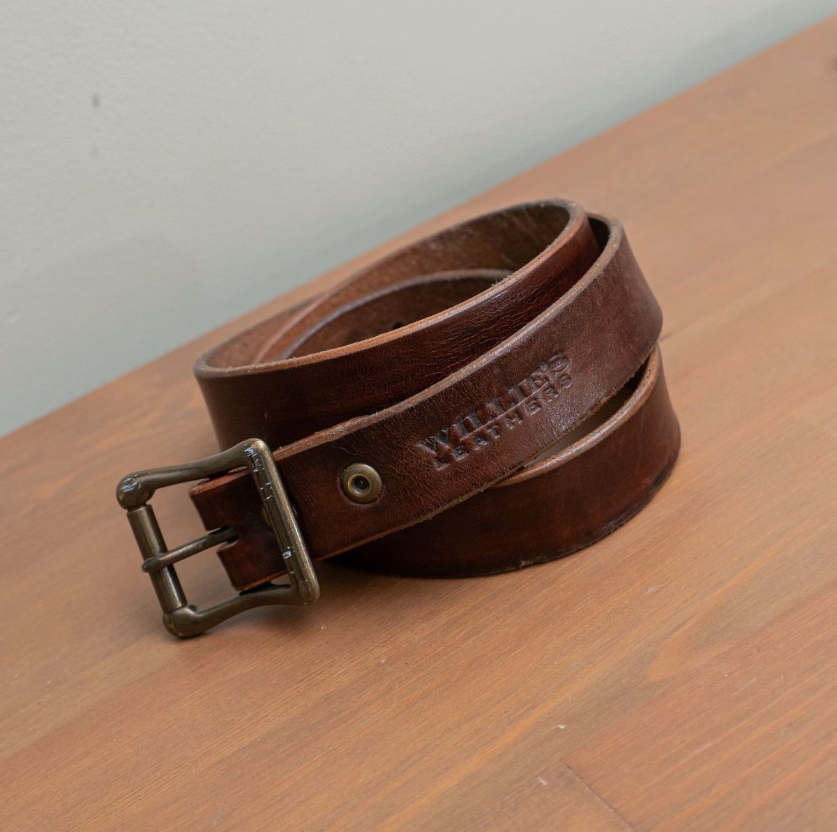 Photo by mjig76 on April 2, 2026 of the Willie's Handmade Boots Señor Belt in Unknown Natural Veg Tan.