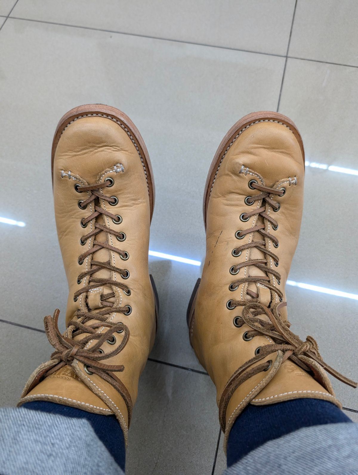 Photo by mjig76 on October 4, 2024 of the Willie's Handmade Boots Monkey Boot in Horween Moc Latigo.