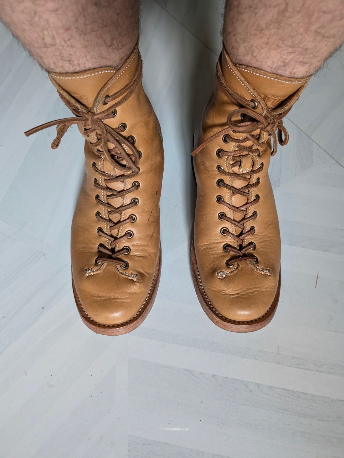 Photo by mjig76 on October 6, 2024 of the Willie's Handmade Boots Monkey Boot in Horween Moc Latigo.