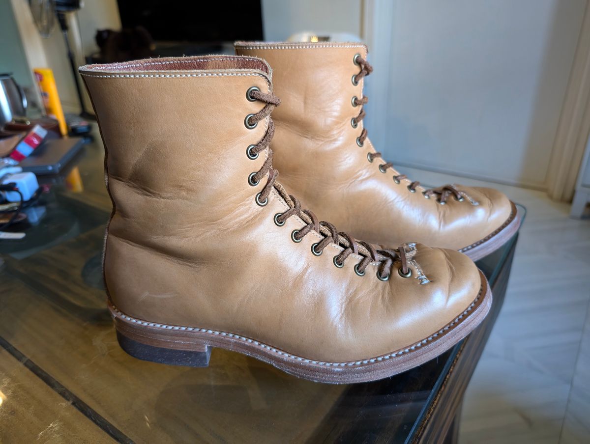 Photo by mjig76 on October 9, 2024 of the Willie's Handmade Boots Monkey Boot in Horween Moc Latigo.