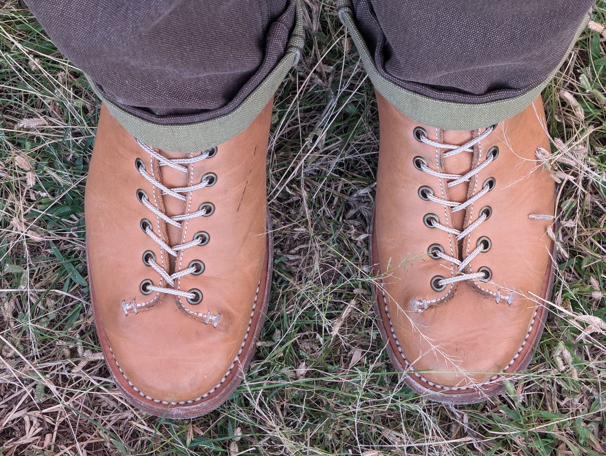 Photo by mjig76 on October 16, 2024 of the Willie's Handmade Boots Monkey Boot in Horween Moc Latigo.