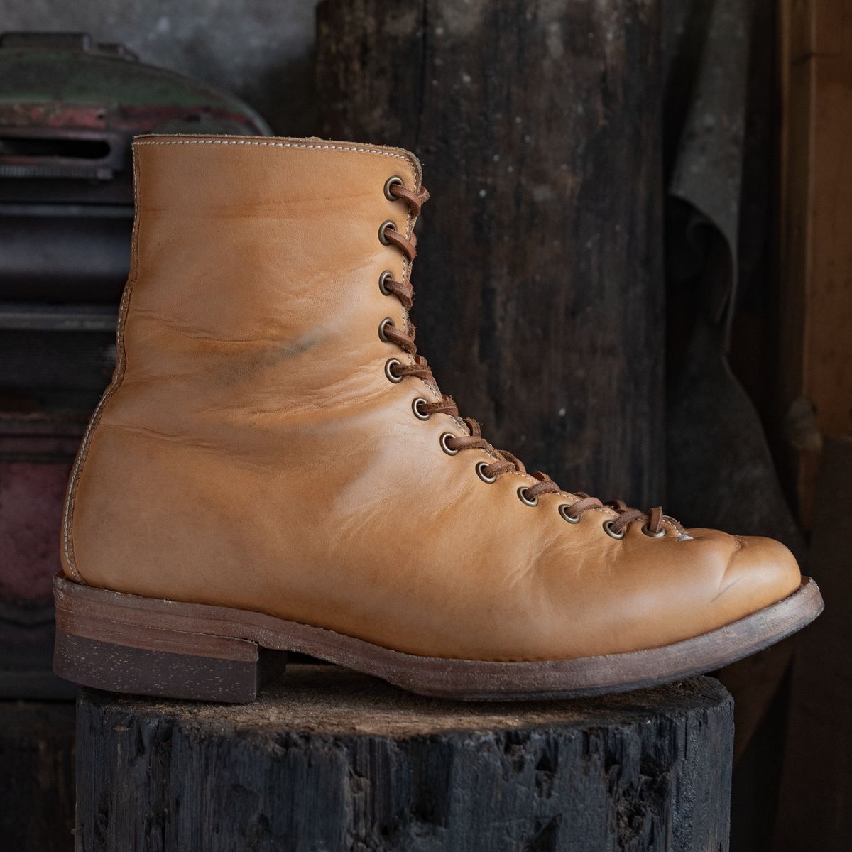 Photo by mjig76 on November 4, 2024 of the Willie's Handmade Boots Monkey Boot in Horween Moc Latigo.