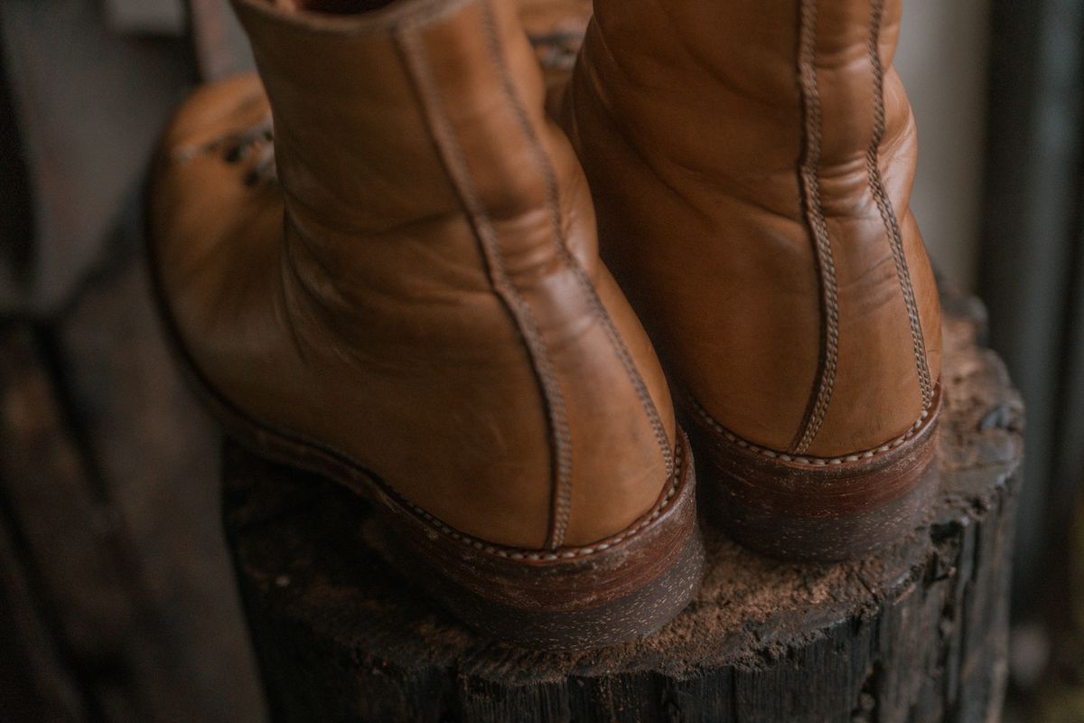 Photo by mjig76 on February 4, 2025 of the Willie's Handmade Boots Monkey Boot in Horween Moc Latigo.