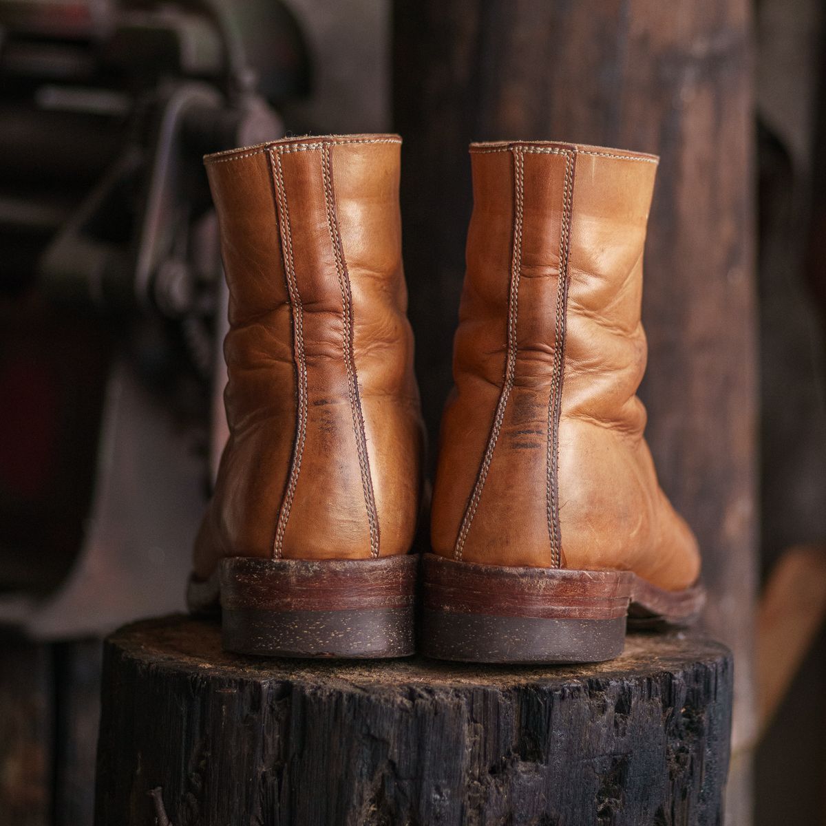 Photo by mjig76 on March 4, 2025 of the Willie's Handmade Boots Monkey Boot in Horween Moc Latigo.