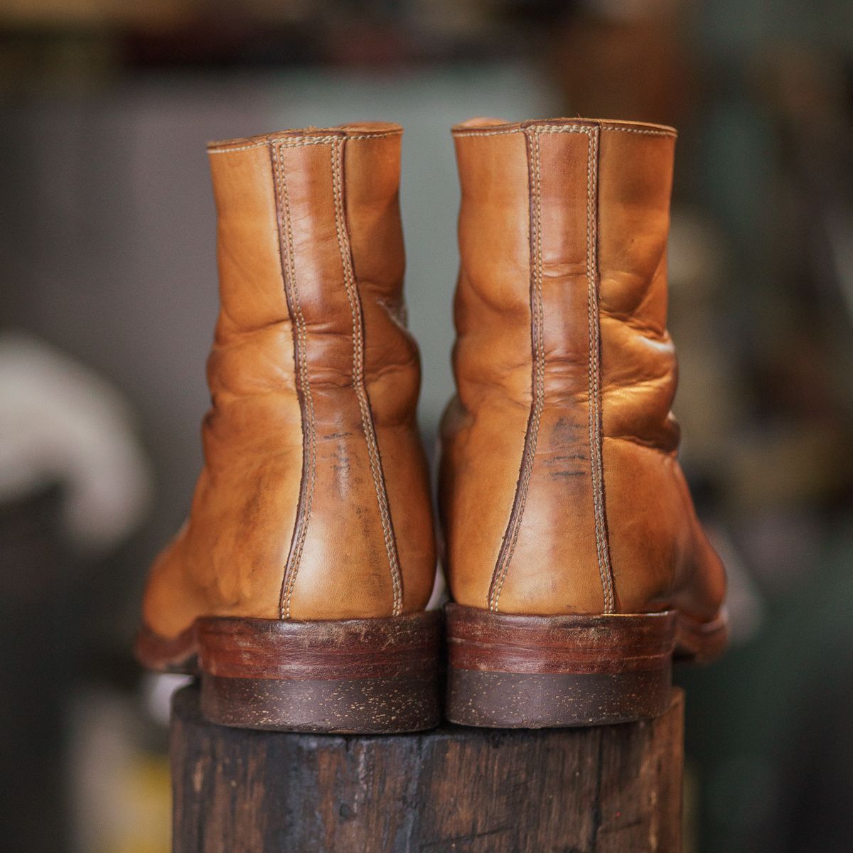 Photo by mjig76 on April 4, 2025 of the Willie's Handmade Boots Monkey Boot in Horween Moc Latigo.