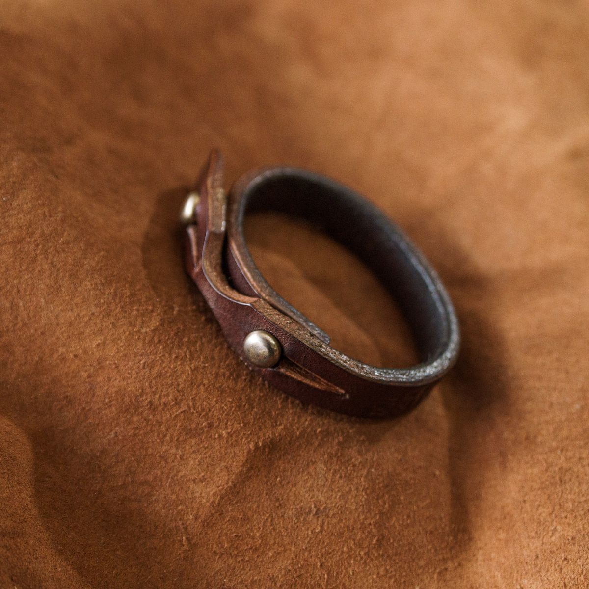 Photo by mjig76 on November 3, 2025 of the Willie's Handmade Boots Amiguito Wrist Cuff in Unknown Natural Veg Tan.