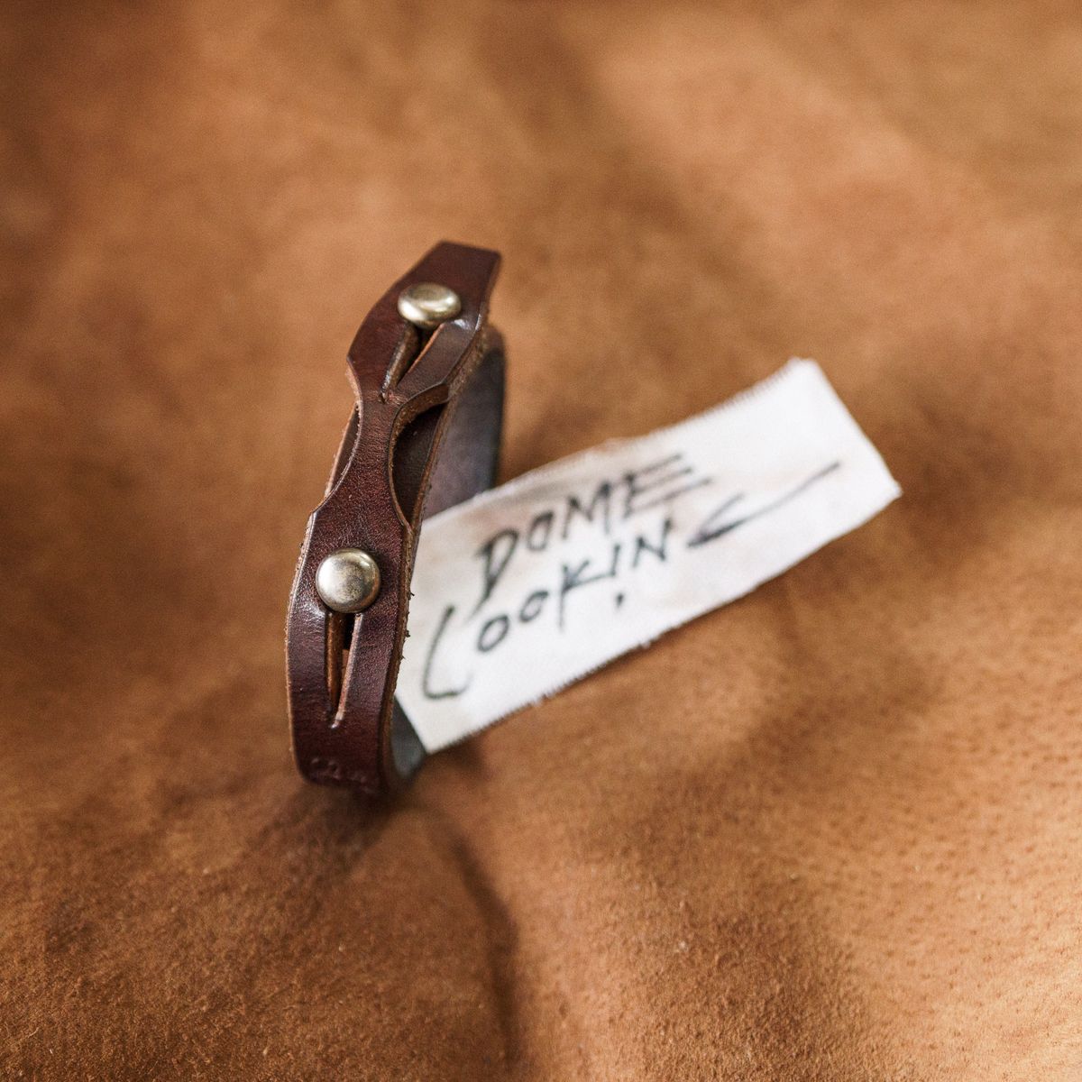 Photo by mjig76 on November 3, 2025 of the Willie's Handmade Boots Amiguito Wrist Cuff in Unknown Natural Veg Tan.