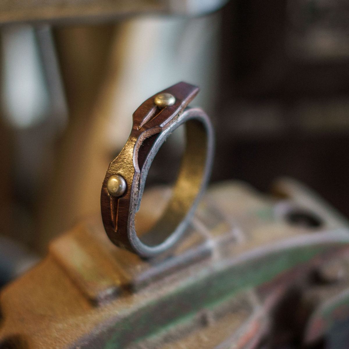 Photo by mjig76 on January 3, 2026 of the Willie's Handmade Boots Amiguito Wrist Cuff in Unknown Natural Veg Tan.