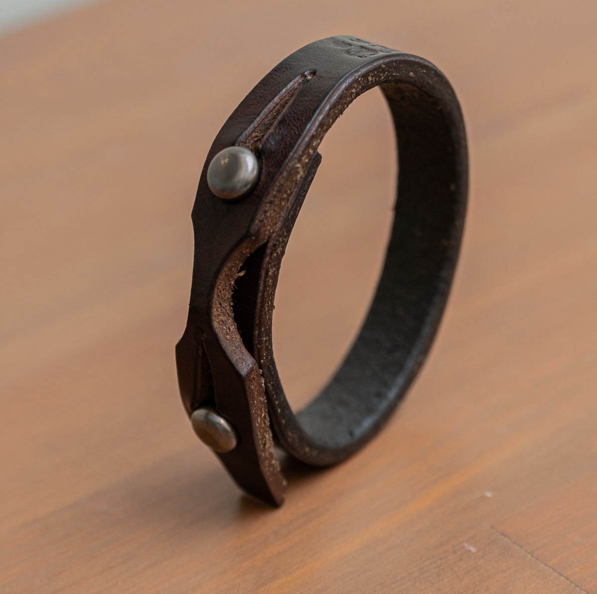 Photo by mjig76 on April 2, 2026 of the Willie's Handmade Boots Amiguito Wrist Cuff in Unknown Natural Veg Tan.