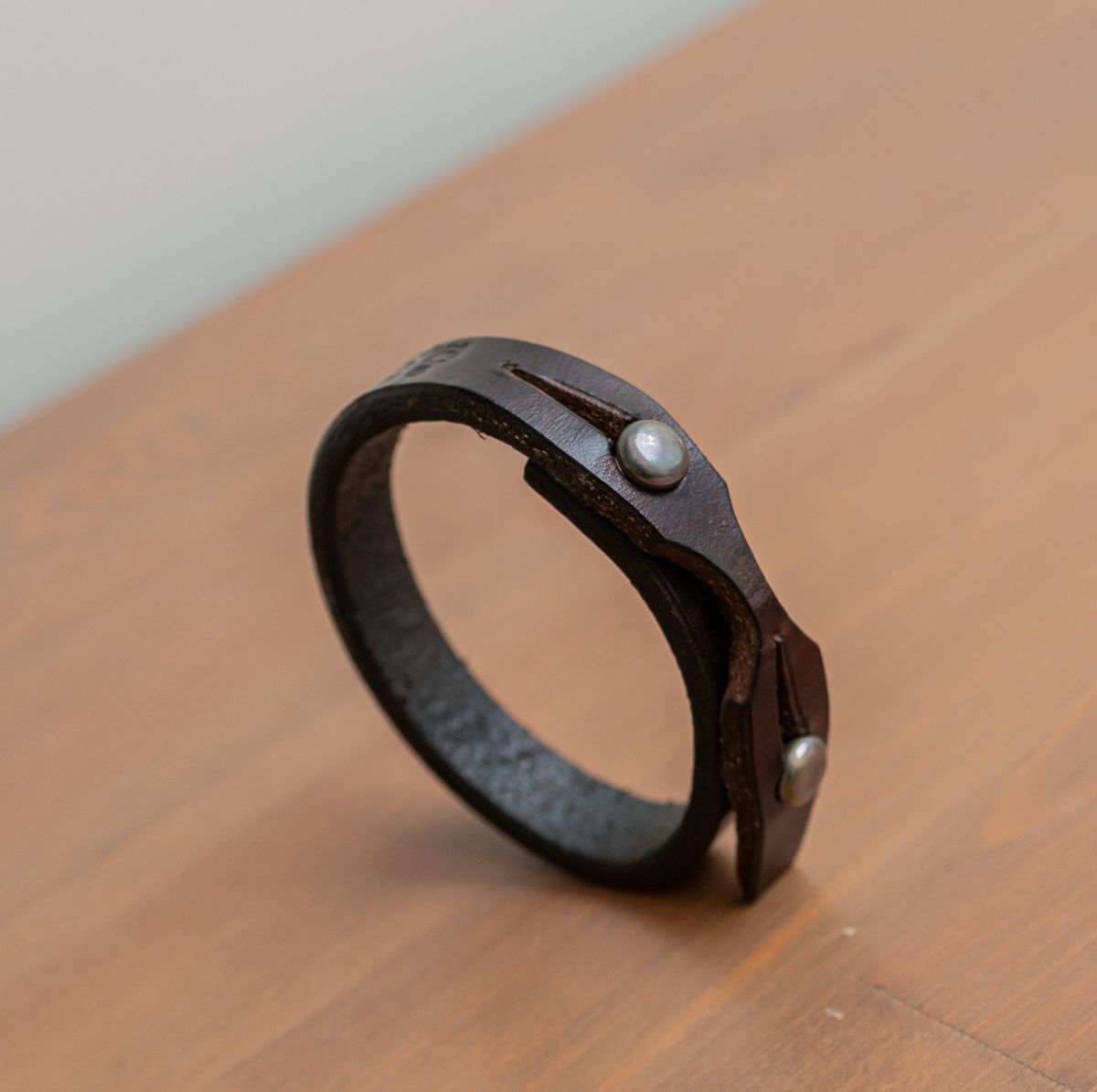 Photo by mjig76 on April 2, 2026 of the Willie's Handmade Boots Amiguito Wrist Cuff in Unknown Natural Veg Tan.