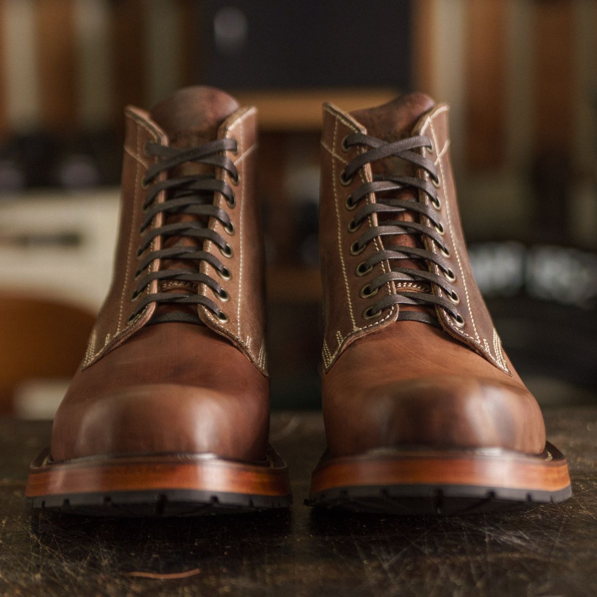 Photo by mjig76 on October 1, 2025 of the Willie's Handmade Boots Custom Model in Maryam Natural Waxed Reverse Horsebutt.