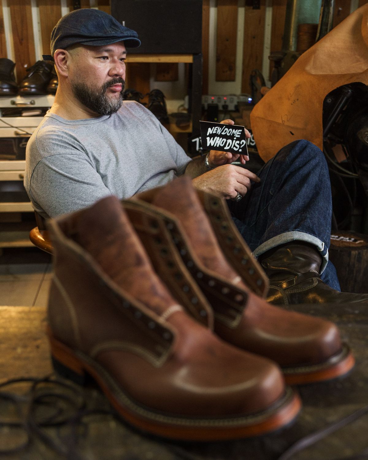 Photo by mjig76 on October 1, 2025 of the Willie's Handmade Boots Custom Model in Maryam Natural Waxed Reverse Horsebutt.