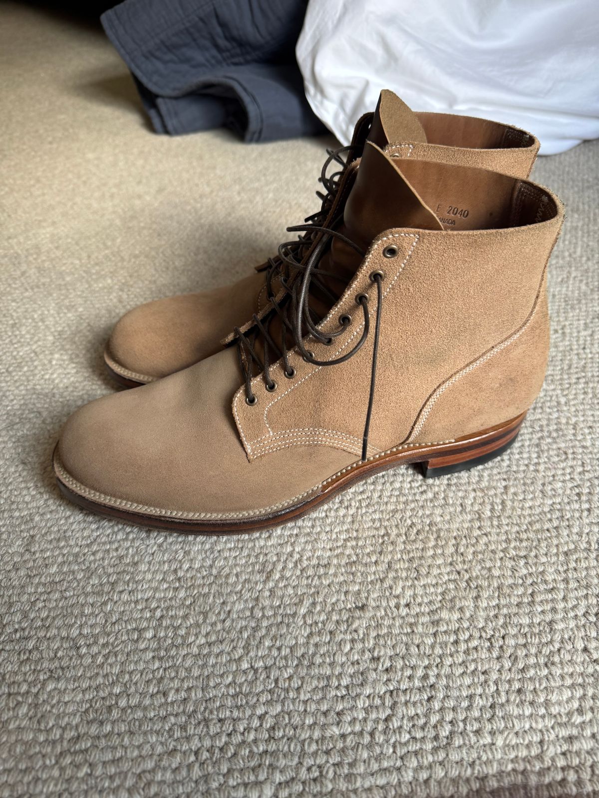 Photo by thatguy92 on August 3, 2024 of the Viberg Boondocker in Horween Marine Field Roughout.