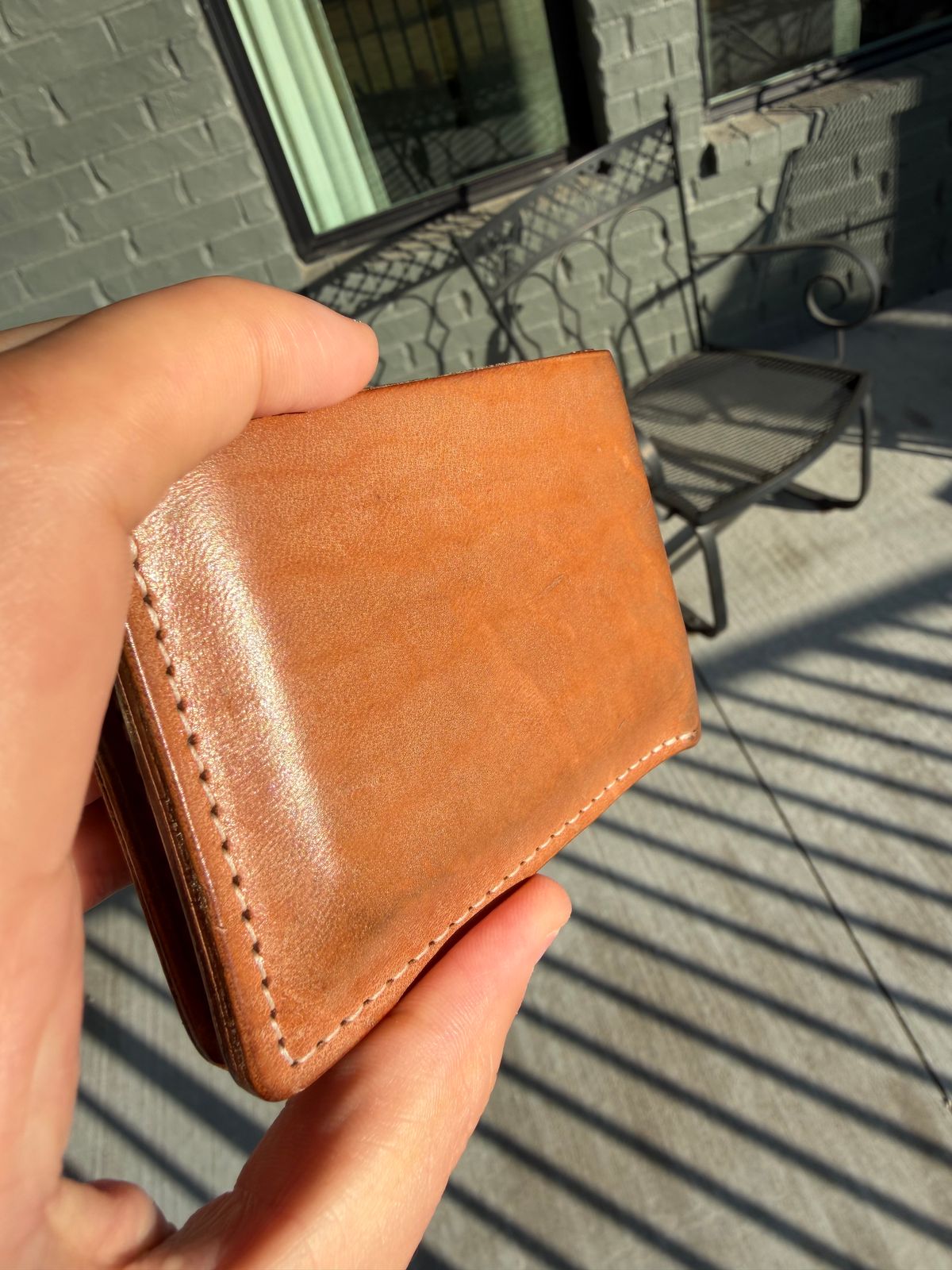 Photo by thatguy92 on January 5, 2026 of the Ashland Leather Mini Fox in Horween Pit Tanned Natural Horsebutt.