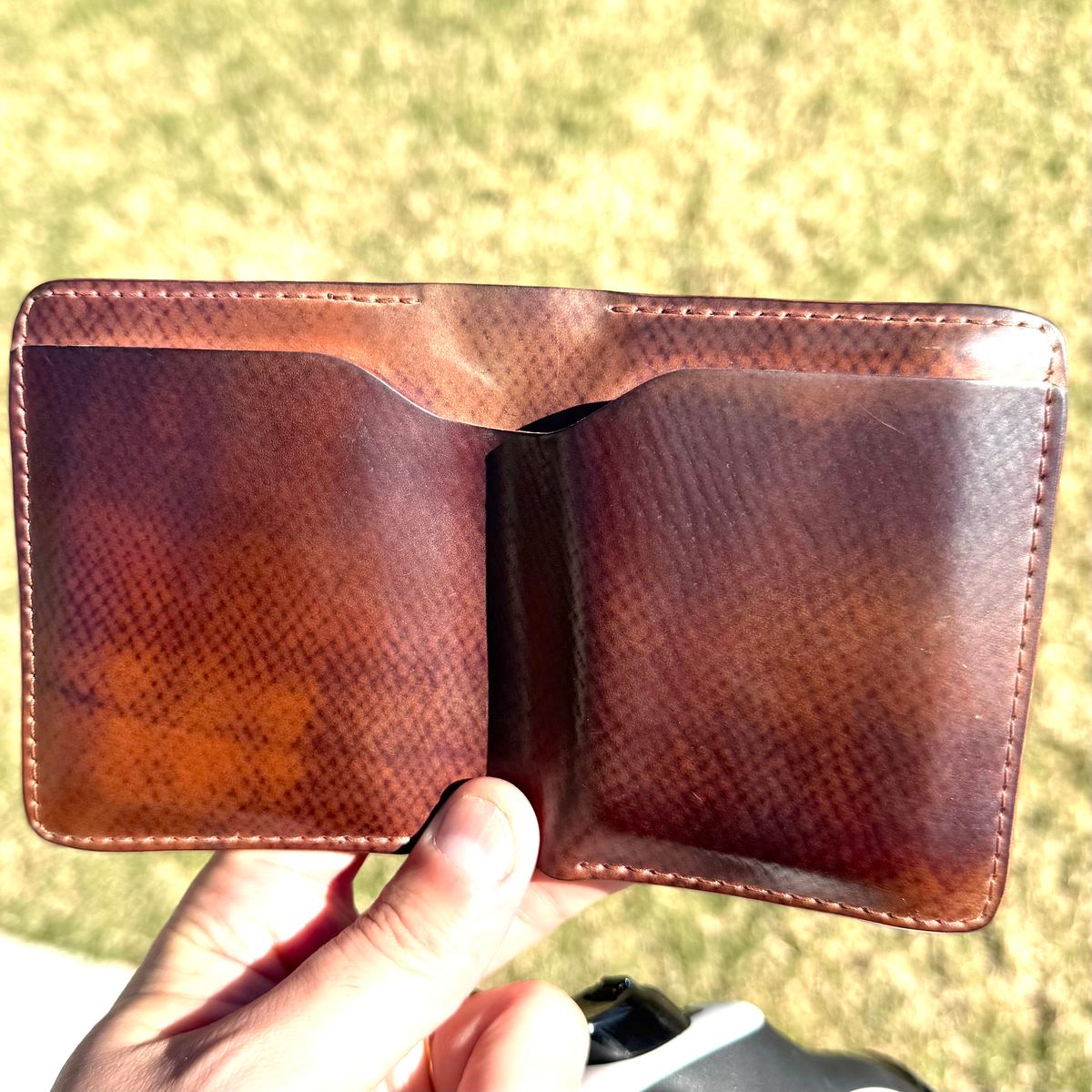 Photo by thatguy92 on November 22, 2024 of the Ashland Leather Tony The Ant in Horween Marbled Hatchgrain Col 8.