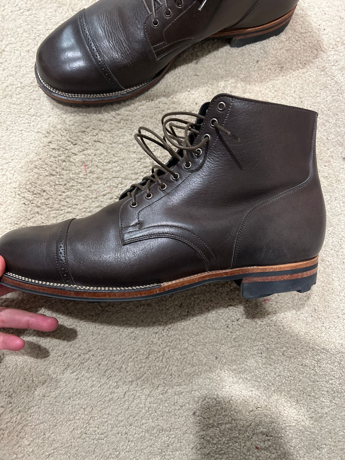 Photo by thatguy92 on May 1, 2023 of the Viberg Service Boot BCT in Unlisted Leather.