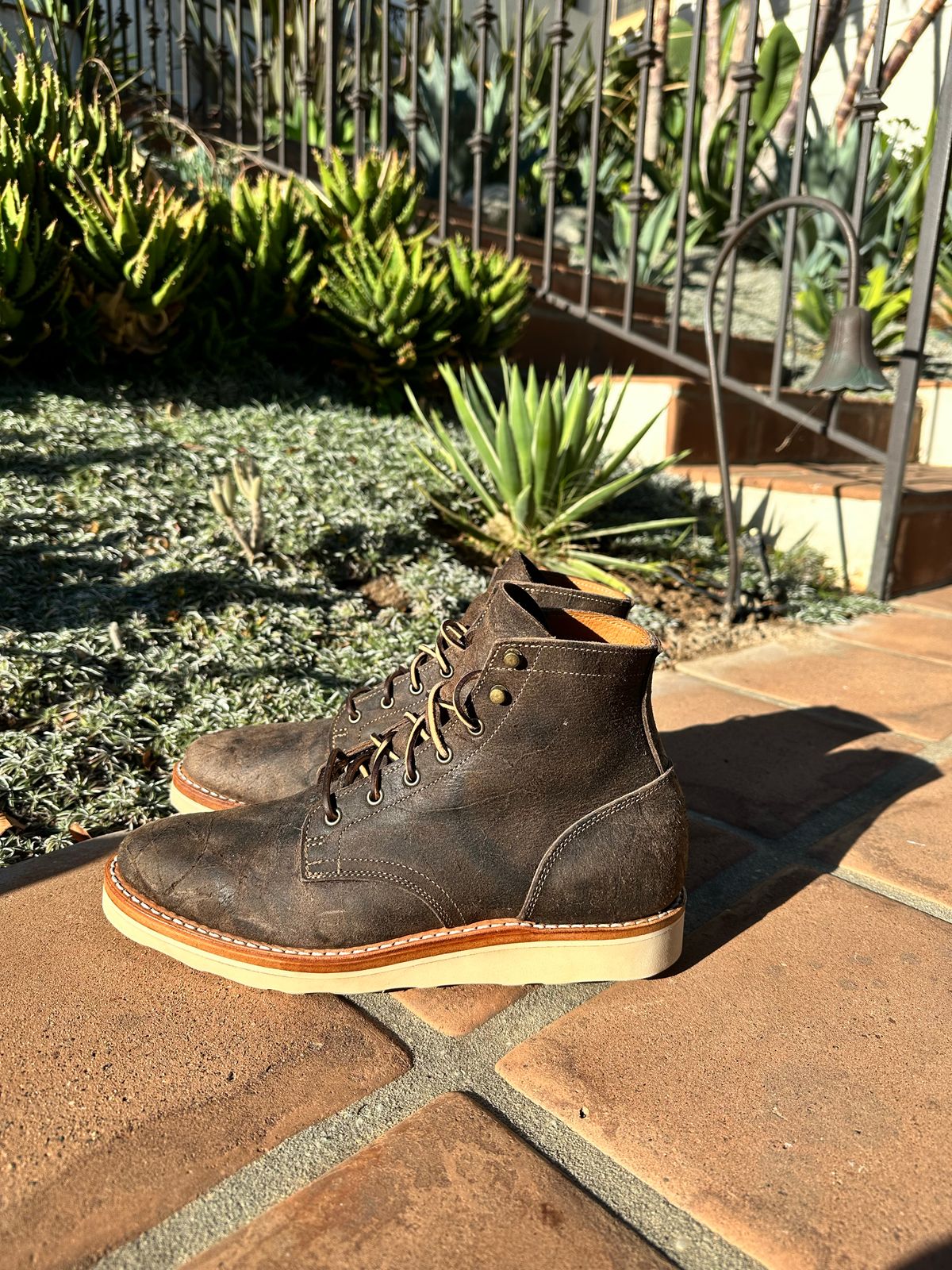 Photo by Flaritage on November 5, 2022 of the Truman Service Boot in Unlisted Leather.