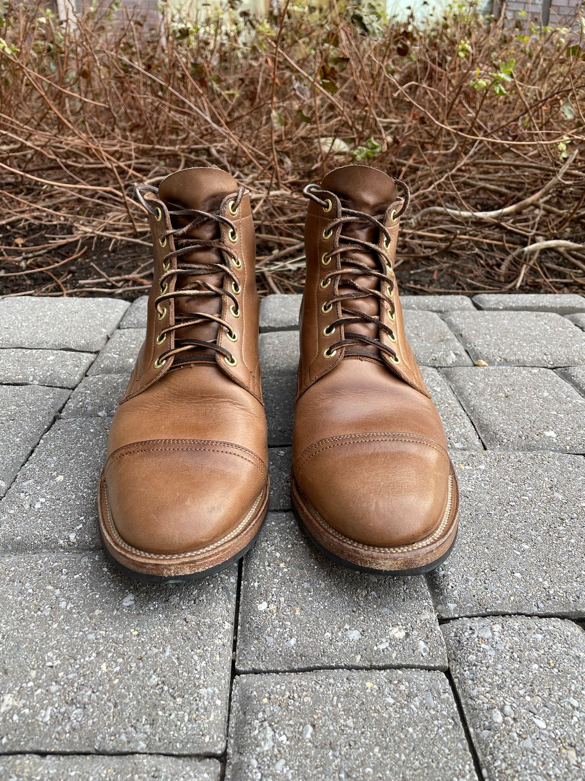 Photo by Ata_Deniz on December 4, 2022 of the Viberg Service Boot in Horween Natural Chromexcel.
