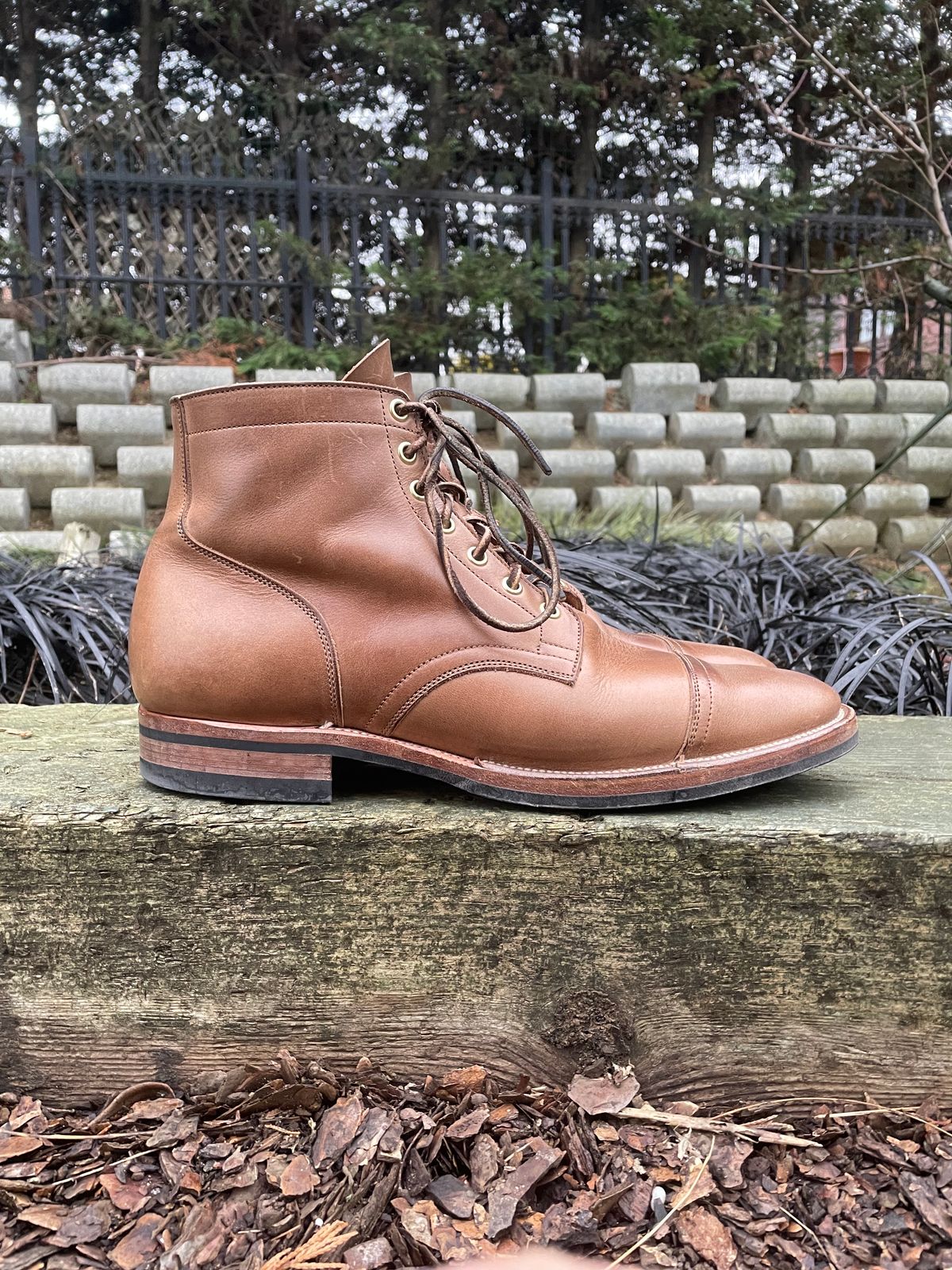 Photo by Ata_Deniz on January 4, 2023 of the Viberg Service Boot in Horween Natural Chromexcel.