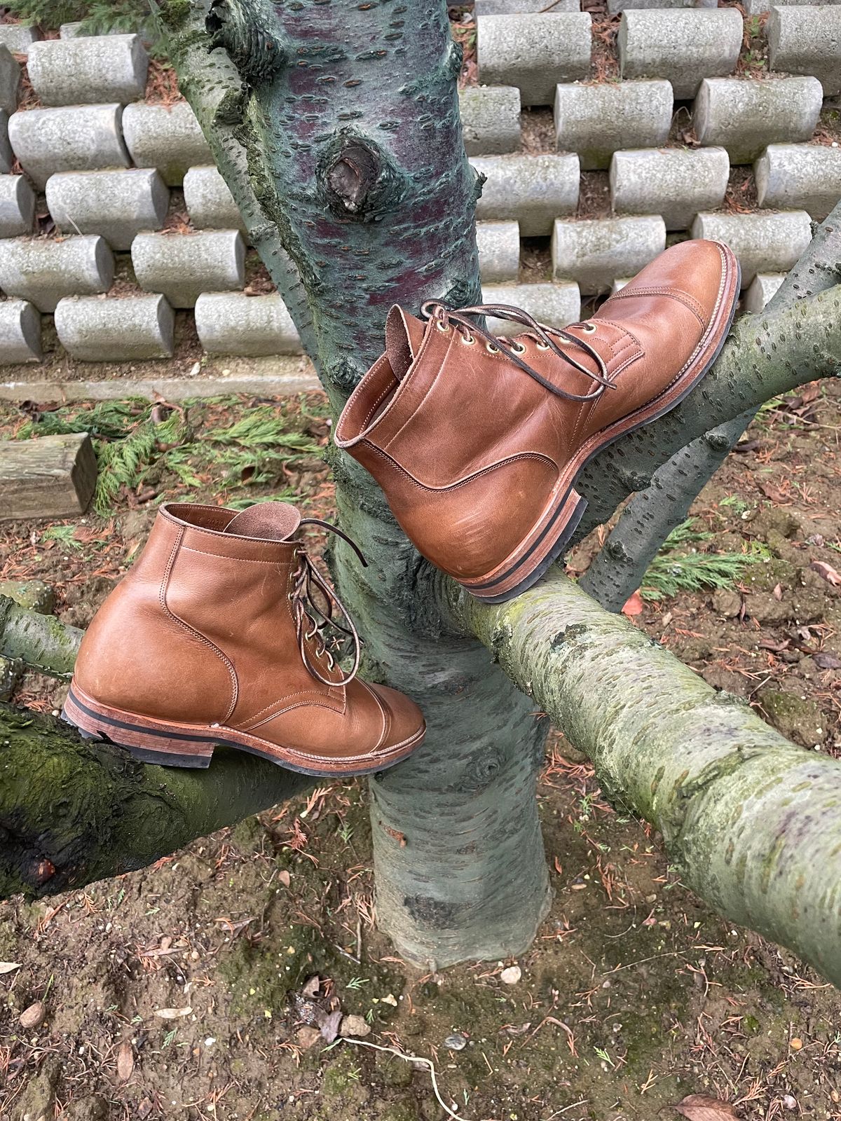 Photo by Ata_Deniz on January 4, 2023 of the Viberg Service Boot in Horween Natural Chromexcel.