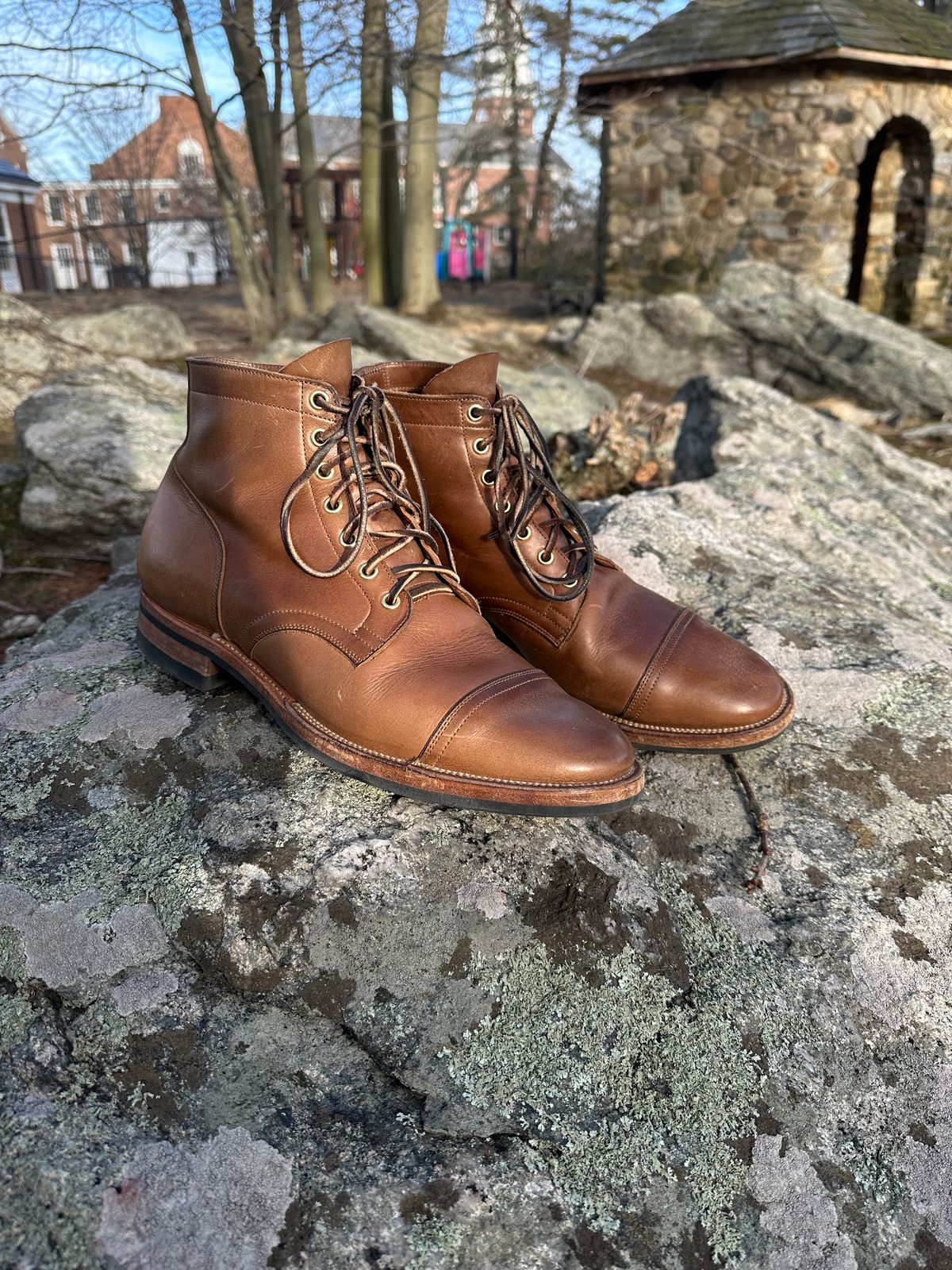 Photo by Ata_Deniz on February 5, 2023 of the Viberg Service Boot in Horween Natural Chromexcel.