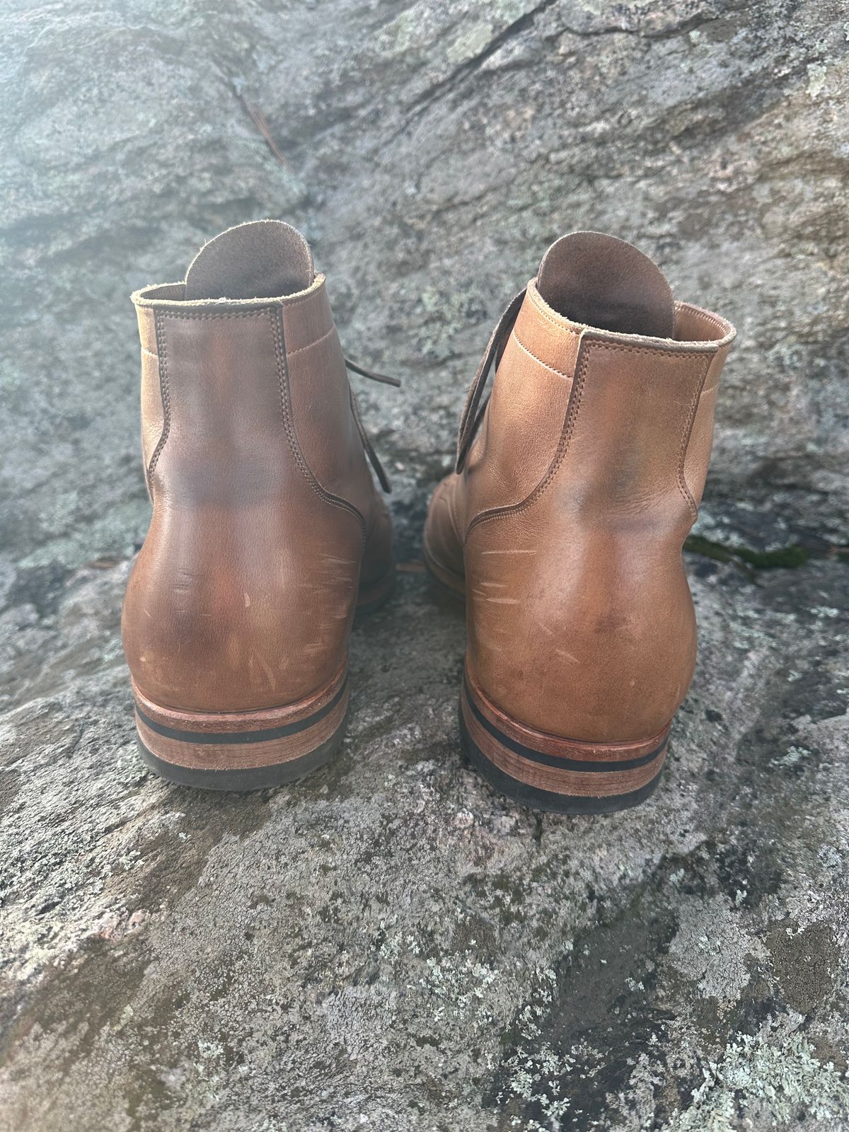 Photo by Ata_Deniz on February 5, 2023 of the Viberg Service Boot in Horween Natural Chromexcel.