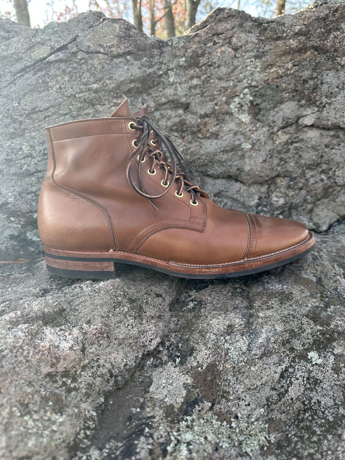 Photo by Ata_Deniz on February 5, 2023 of the Viberg Service Boot in Horween Natural Chromexcel.