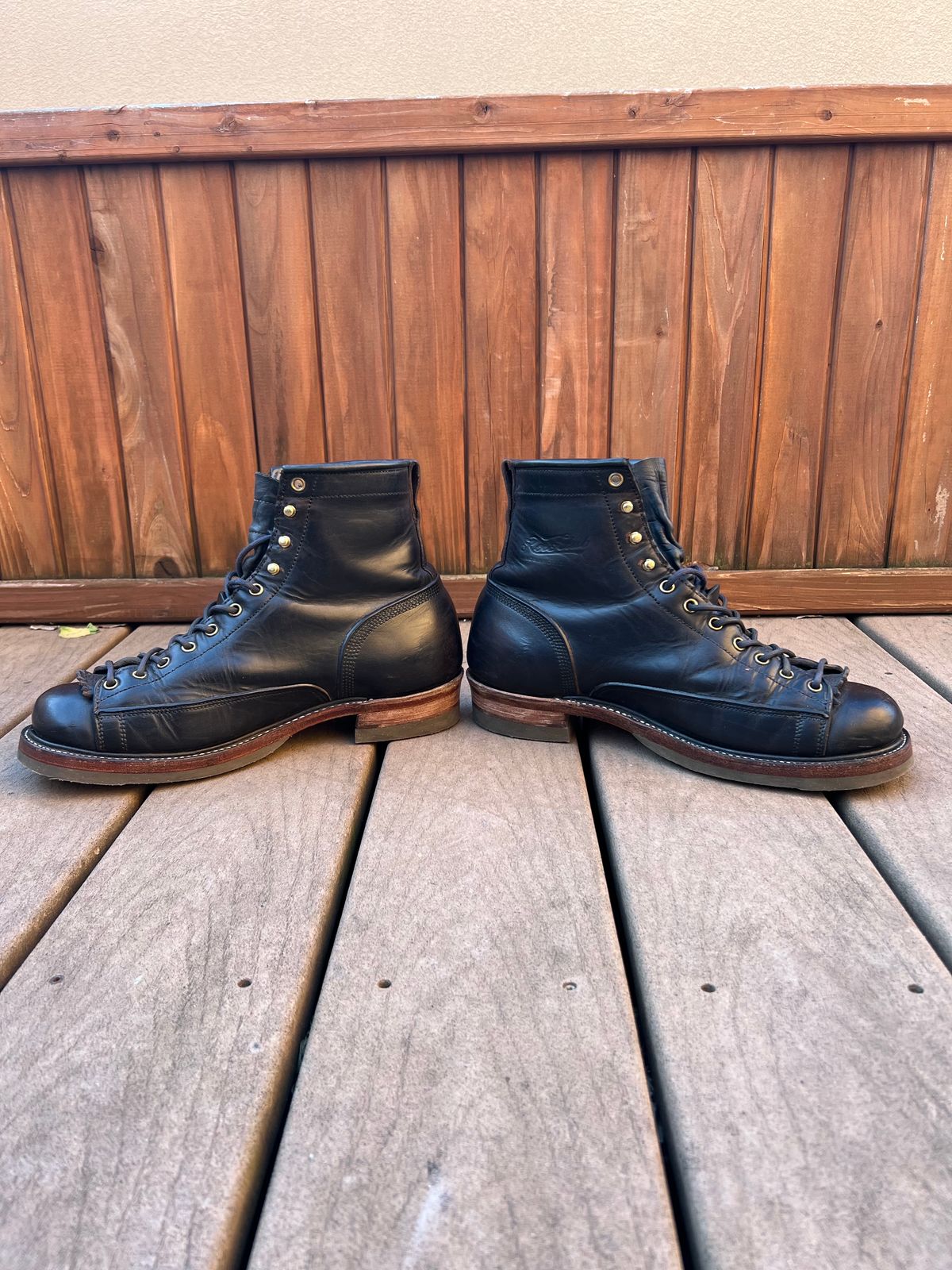 Photo by kenyhaves on March 30, 2023 of the Role Club Lace to Toe in Horween Black Chromexcel Horsehide.