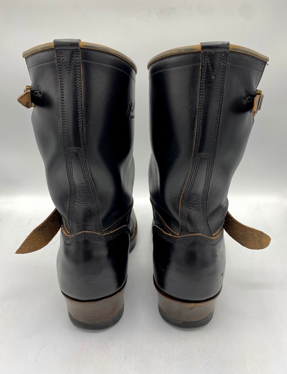 Photo by medusamachine on November 5, 2024 of the Role Club Engineer Boots in Horween Black Chromexcel.