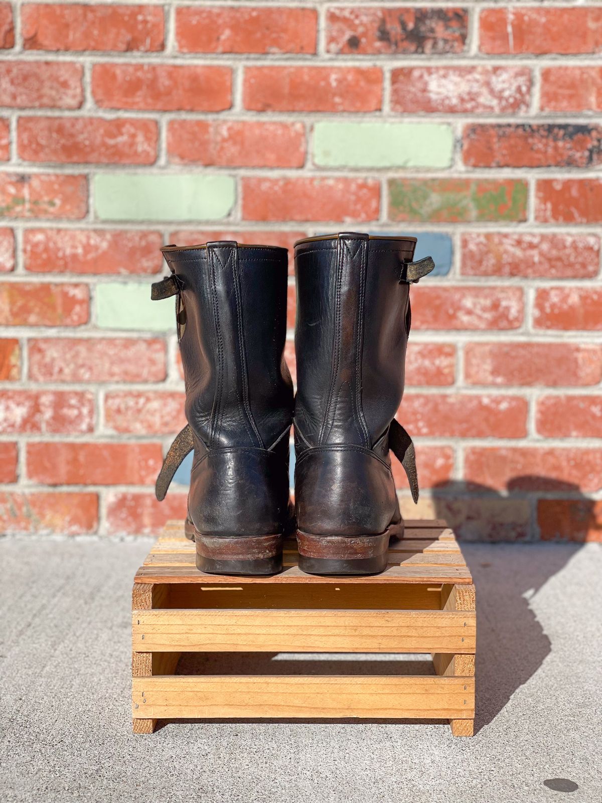Photo by medusamachine on January 4, 2024 of the Mister Freedom Road Champ in Black Veg-Tanned Cowhide.