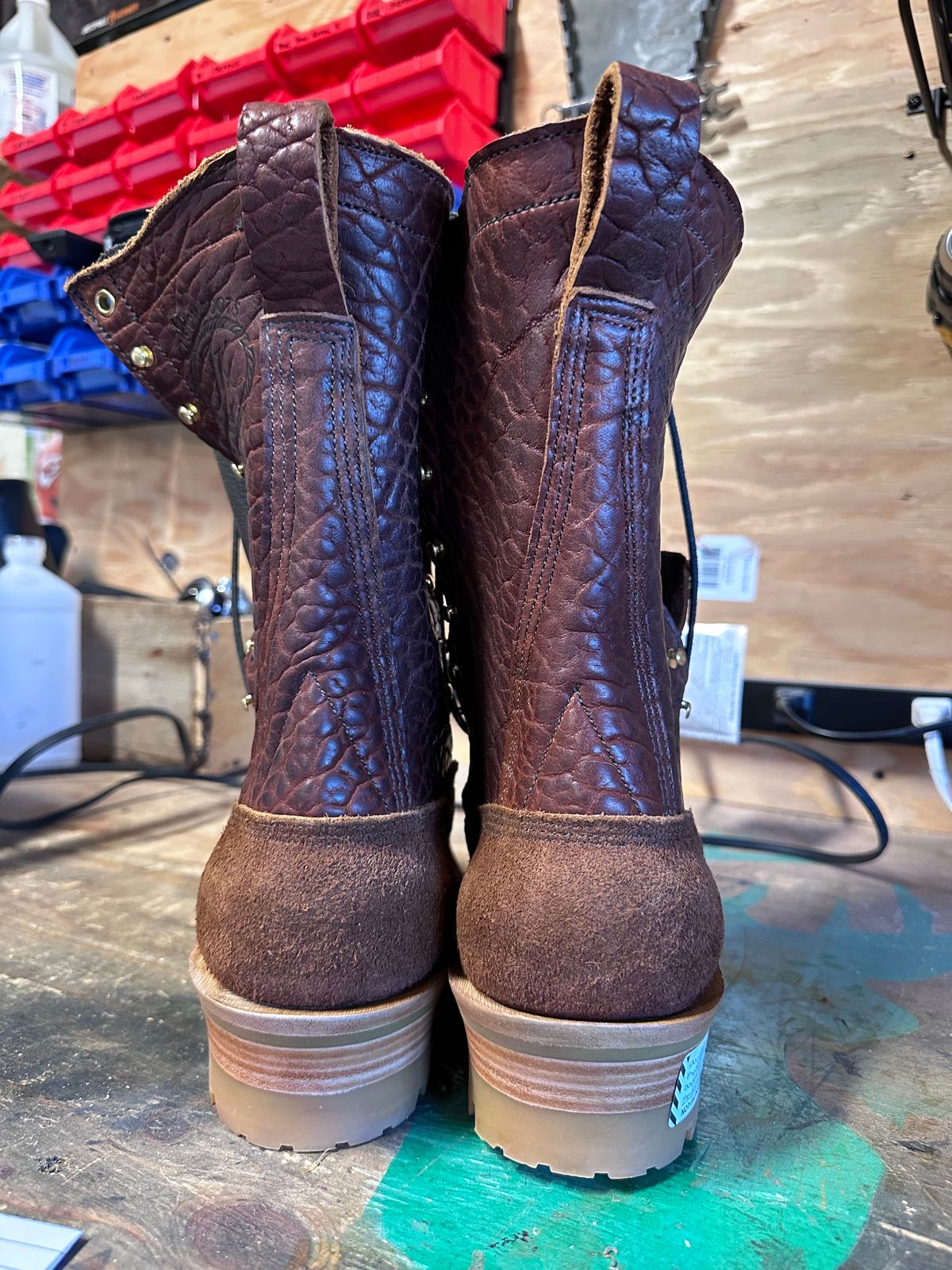 Photo by texasduckman on October 1, 2023 of the JK Boots Superduty in Bison Smooth.