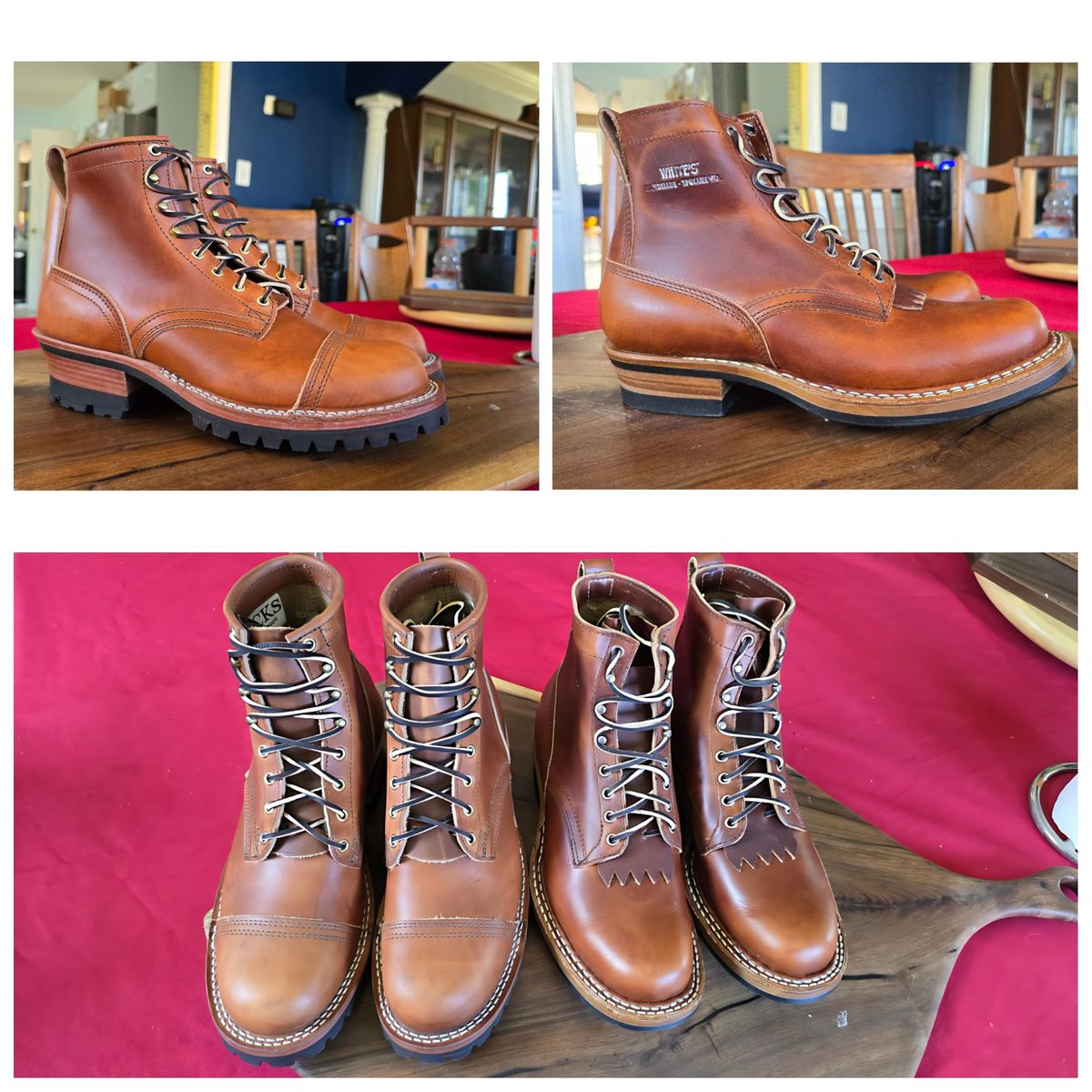 Photo by yorkpahomes on September 3, 2024 of the Nicks Urban Logger in Horween Natural Chromexcel.