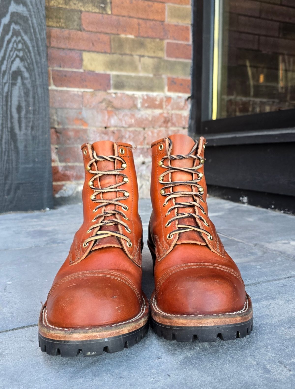 Photo by yorkpahomes on November 3, 2024 of the Nicks Wickett and Craig Toe Cap - Double Stuffed - MTO in Wickett & Craig Natural Double Stuffed.