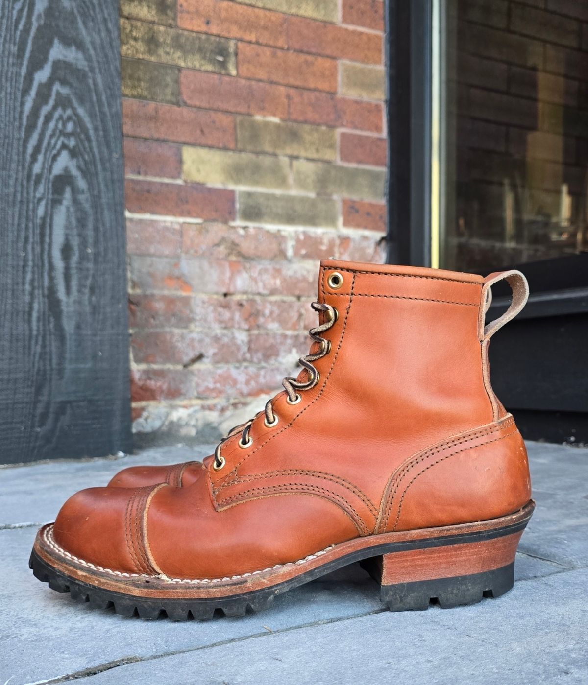 Photo by yorkpahomes on November 3, 2024 of the Nicks Wickett and Craig Toe Cap - Double Stuffed - MTO in Wickett & Craig Natural Double Stuffed.