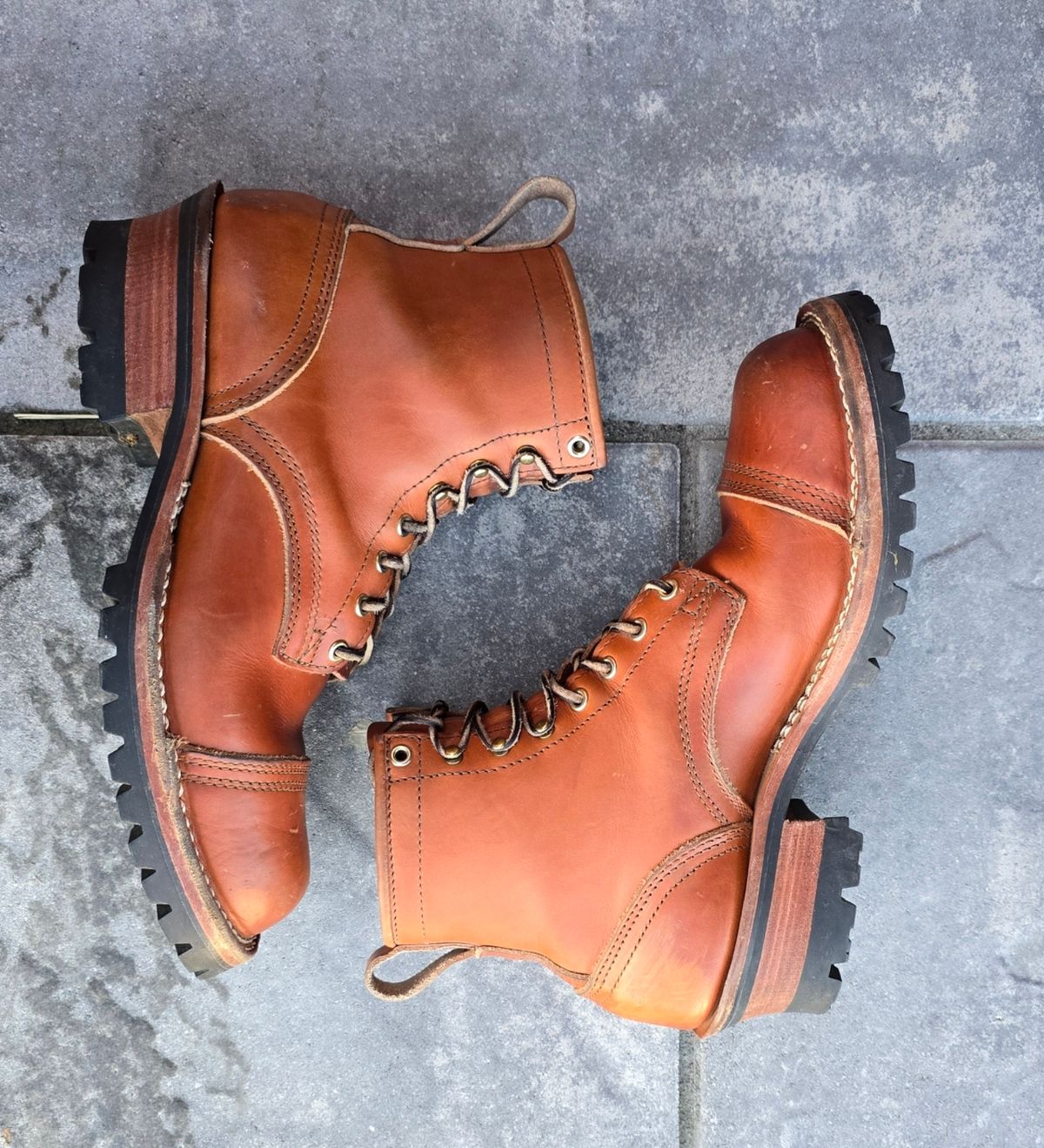 Photo by yorkpahomes on November 3, 2024 of the Nicks Wickett and Craig Toe Cap - Double Stuffed - MTO in Wickett & Craig Natural Double Stuffed.