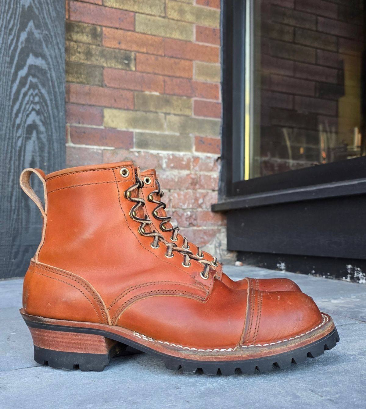 Photo by yorkpahomes on November 3, 2024 of the Nicks Wickett and Craig Toe Cap - Double Stuffed - MTO in Wickett & Craig Natural Double Stuffed.